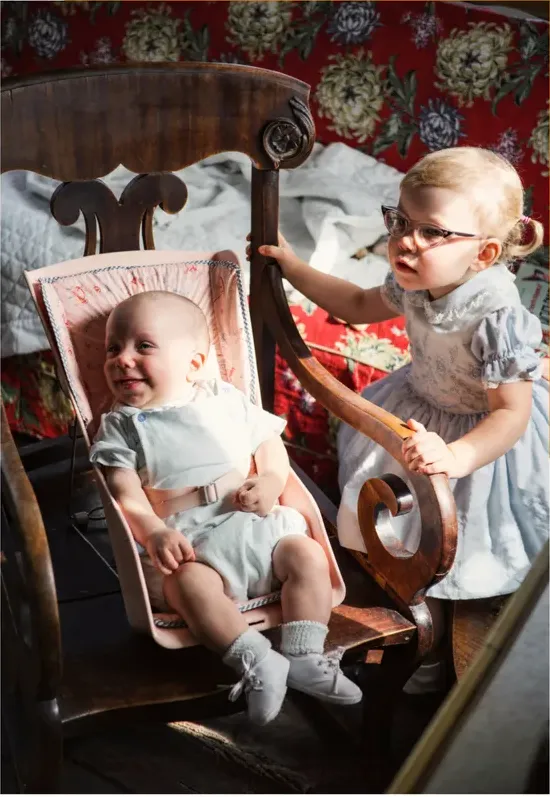 The same 1950s-1970s photo restored by hand at MemoryCherish, discoloration corrected and clarity brought back