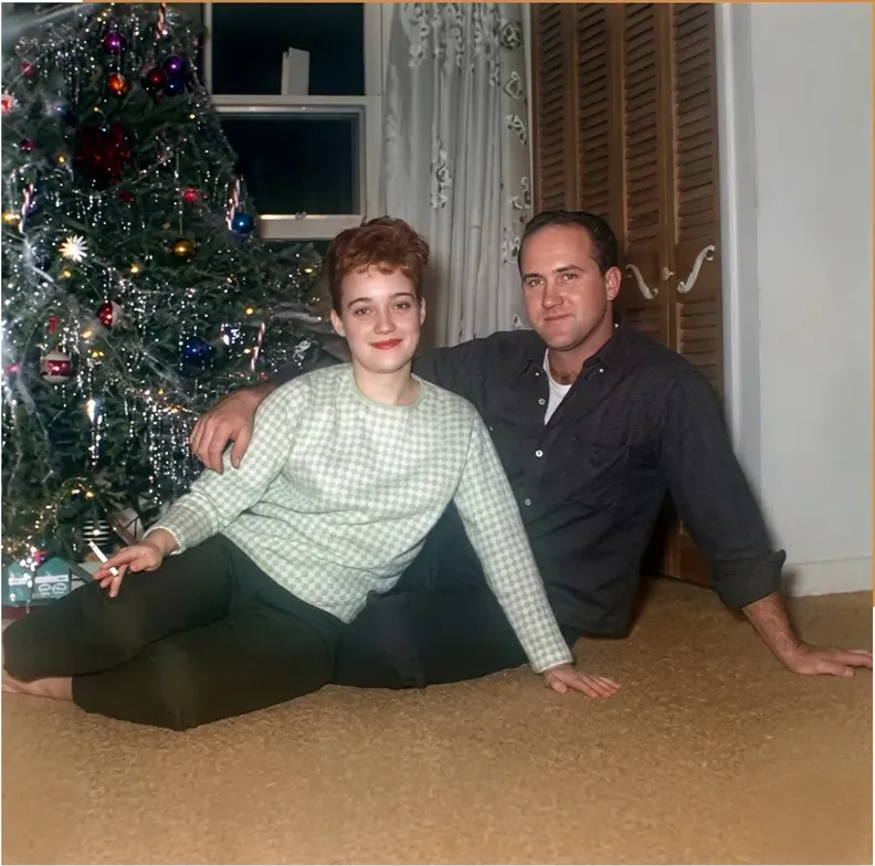 The same 1950s-1970s photo restored by hand at MemoryCherish, creases and tears corrected and clarity brought back