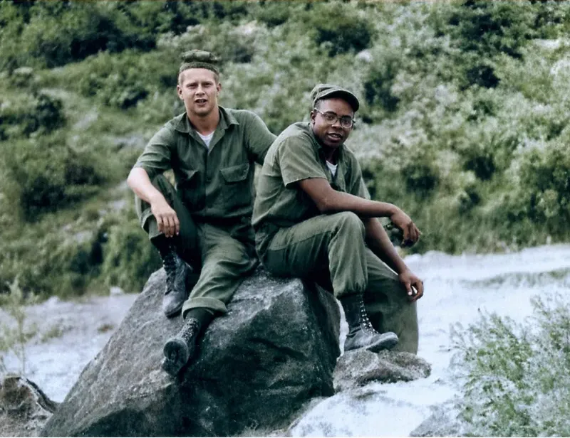 The same 1950s-1970s photo restored by hand at MemoryCherish, discoloration corrected and clarity brought back