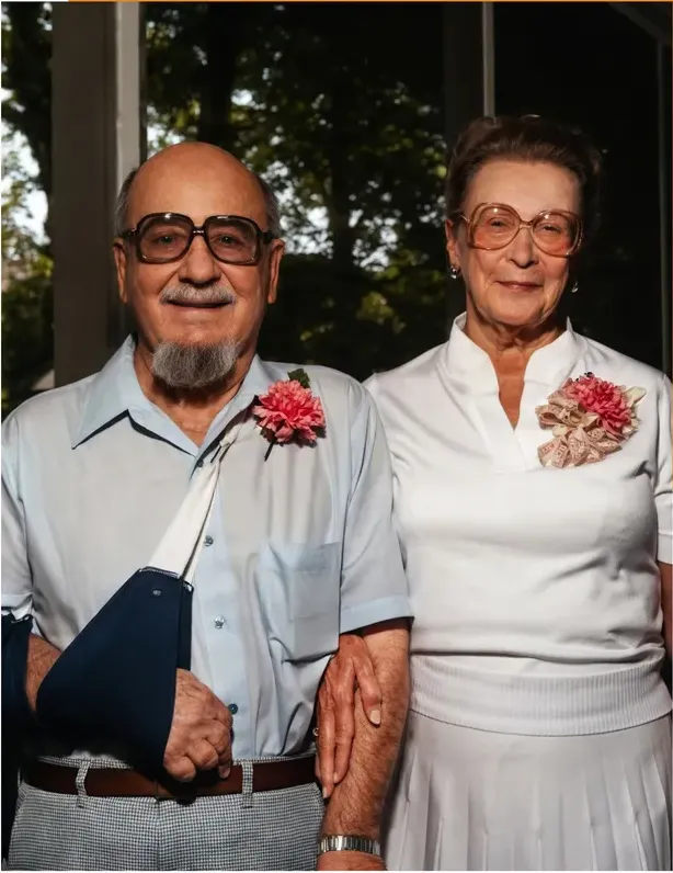 The same 1980s-plus photo restored by hand at MemoryCherish, fading corrected and clarity brought back