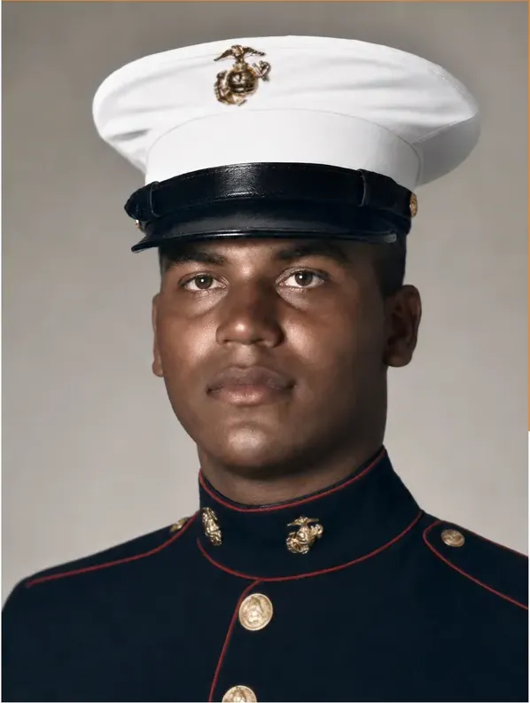 The same 1950s-1970s photograph after hand colorization by MemoryCherish, natural color added