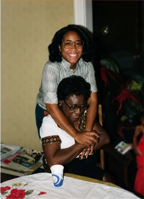 The same 1980s-plus photo restored by hand at MemoryCherish, discoloration corrected and clarity brought back