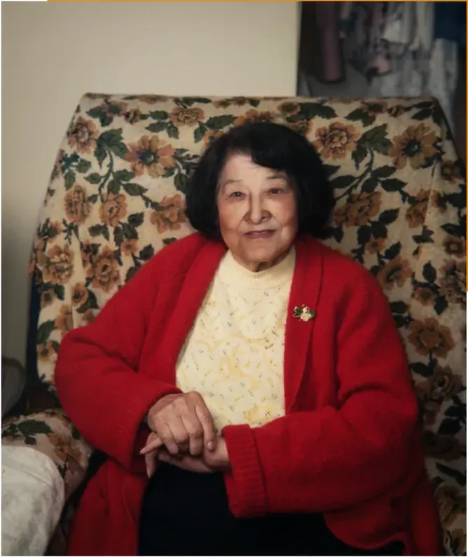 The same 1980s-plus photograph after hand restoration by MemoryCherish, stains and marks repaired and detail recovered