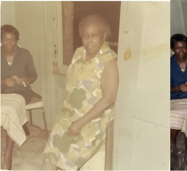 Stains and marks on a 1950s-1970s photograph, before hand restoration by MemoryCherish artists