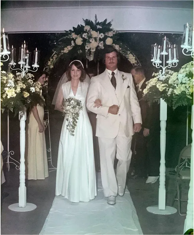 Discoloration on a 1950s-1970s photograph, before hand restoration by MemoryCherish artists