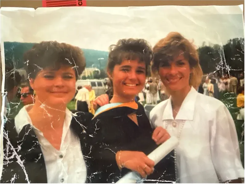 Original 1980s-plus photograph showing creases and tears, before photo restoration by MemoryCherish