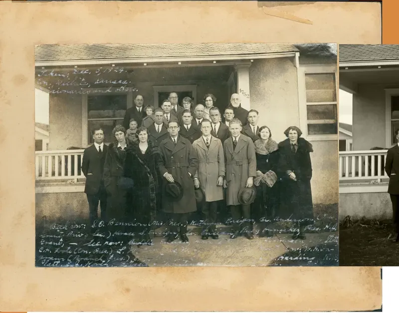Original pre-1950 photograph showing creases and tears, before photo restoration by MemoryCherish
