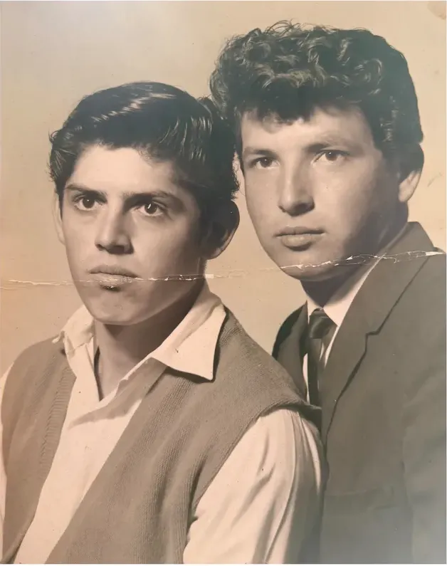 Black-and-white 1950s-1970s photograph before hand colorization by MemoryCherish artists