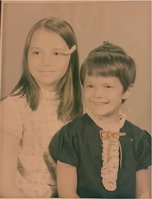 Original 1950s-1970s photograph showing discoloration, before photo restoration by MemoryCherish