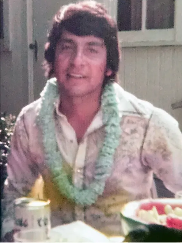 Discoloration on a 1950s-1970s photograph, before hand restoration by MemoryCherish artists