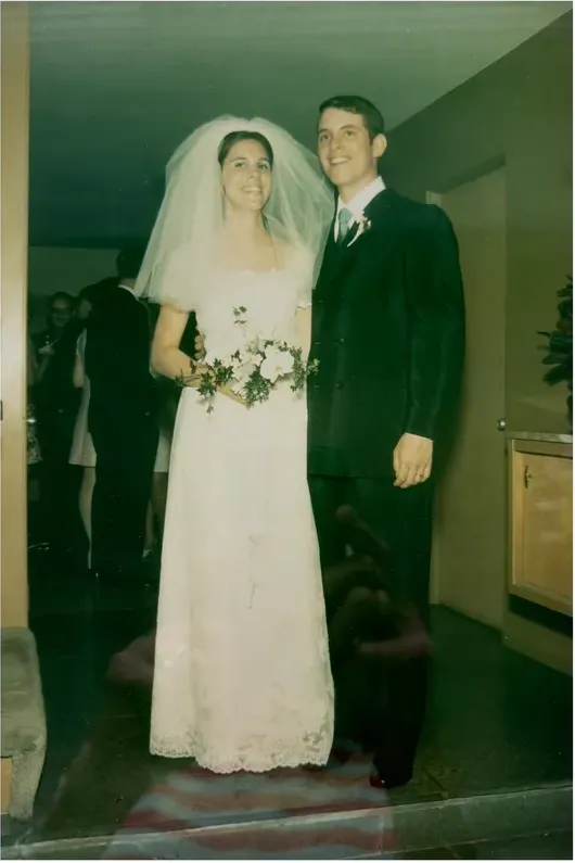 Original 1950s-1970s photograph showing discoloration, before photo restoration by MemoryCherish