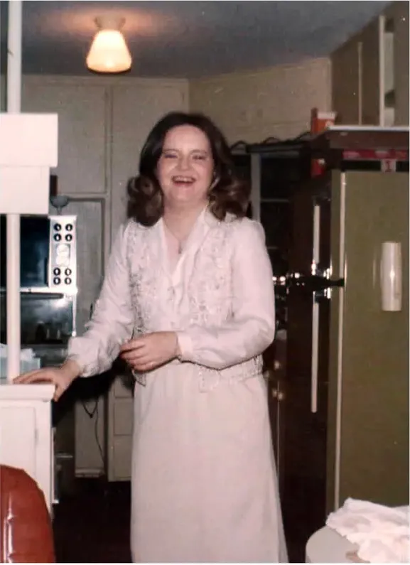 Discoloration on a 1950s-1970s photograph, before hand restoration by MemoryCherish artists