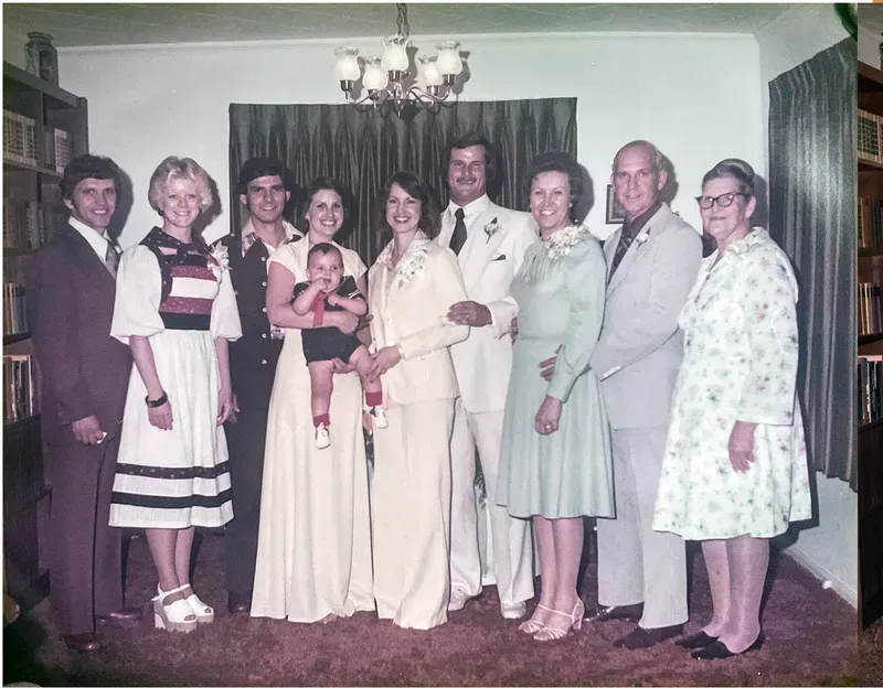 Original 1950s-1970s photograph showing discoloration, before photo restoration by MemoryCherish
