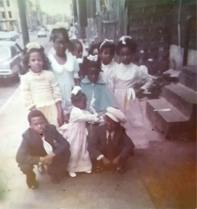 Original 1950s-1970s photograph showing discoloration, before photo restoration by MemoryCherish