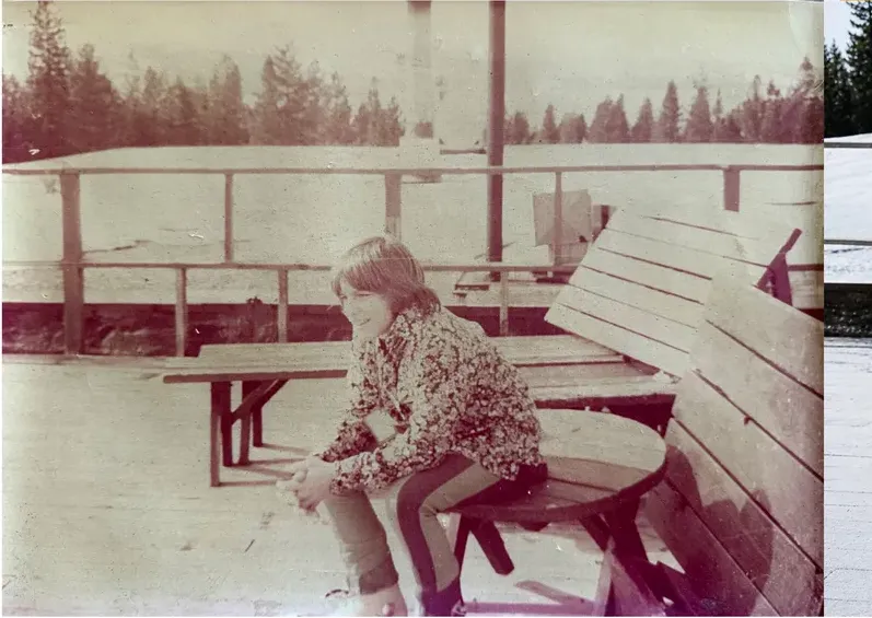 Original 1950s-1970s photograph showing discoloration, before photo restoration by MemoryCherish