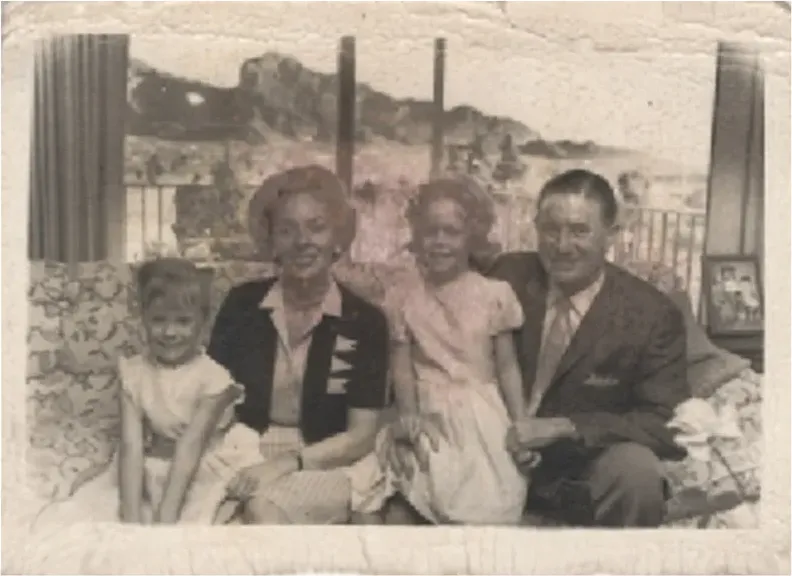 Black-and-white 1950s-1970s photograph before hand colorization by MemoryCherish artists