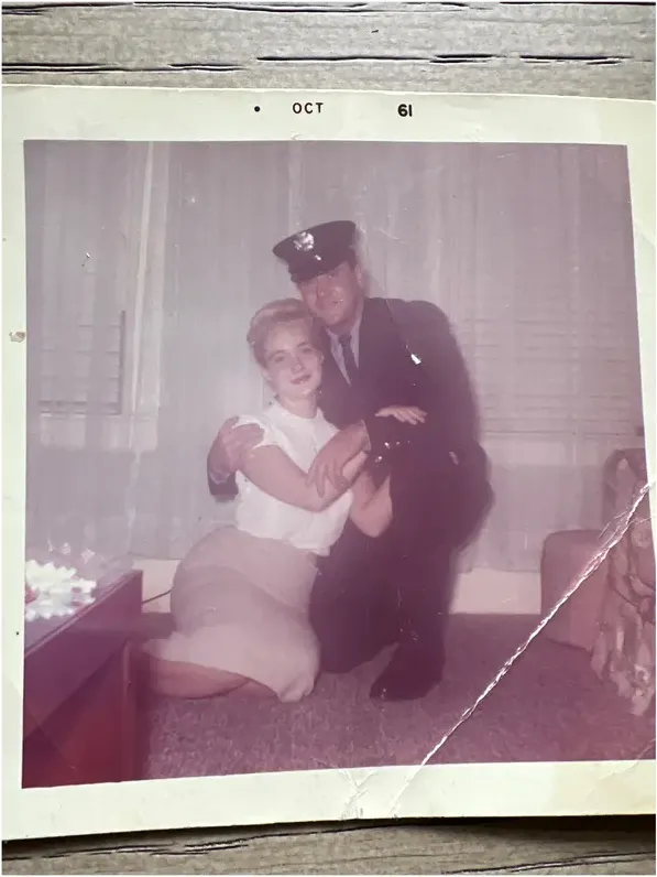 Original 1950s-1970s photograph showing creases and tears, before photo restoration by MemoryCherish