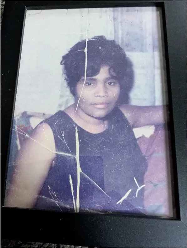 Original 1950s-1970s photograph showing creases and tears, before photo restoration by MemoryCherish