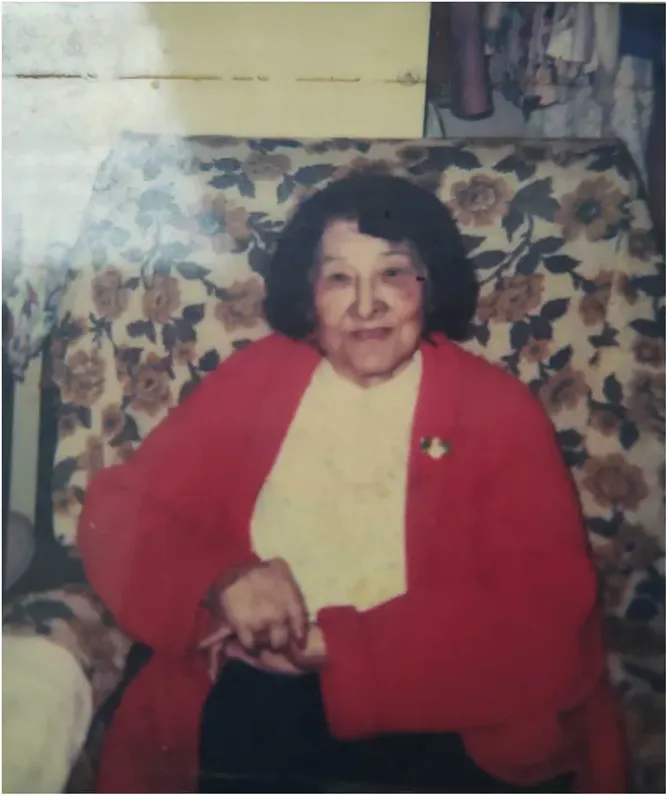 Stains and marks on a 1980s-plus photograph, before hand restoration by MemoryCherish artists