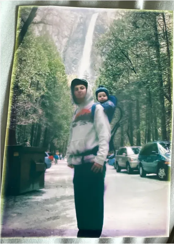 Original 1980s-plus photograph showing discoloration, before photo restoration by MemoryCherish