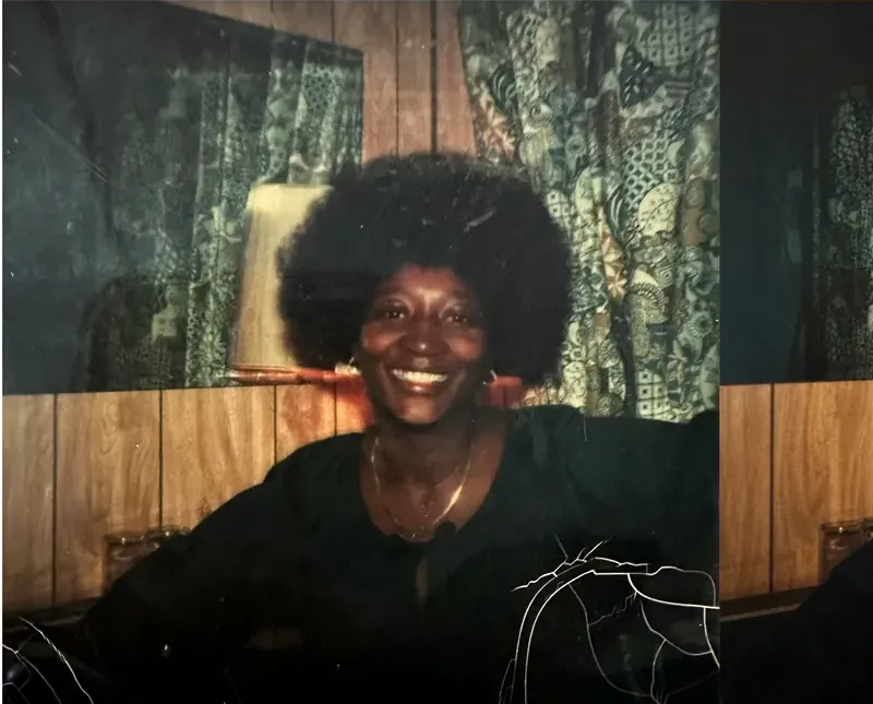 Scratches on a 1950s-1970s photograph, before hand restoration by MemoryCherish artists