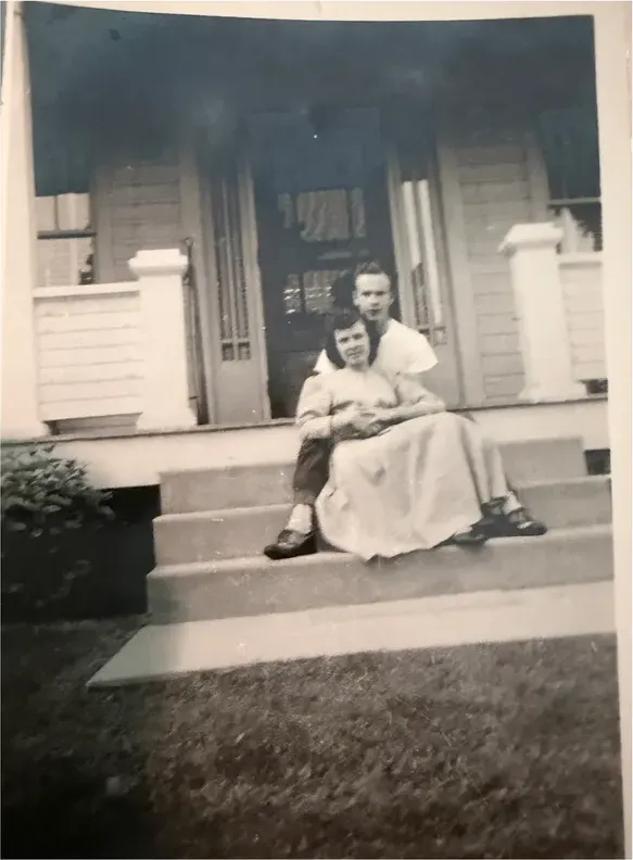 Black-and-white 1950s-1970s photograph before hand colorization by MemoryCherish artists
