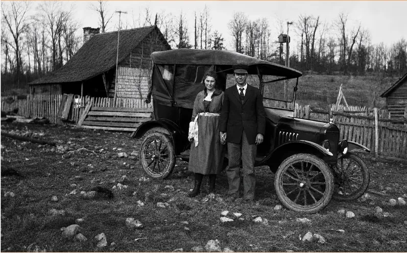The same pre-1950 photo restored by hand at MemoryCherish, scratches corrected and clarity brought back