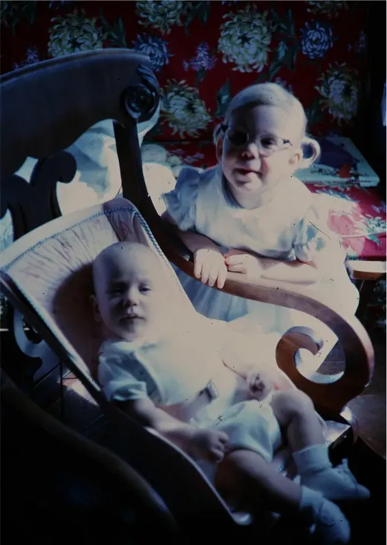 Original 1950s-1970s photograph showing stains and marks, before photo restoration by MemoryCherish