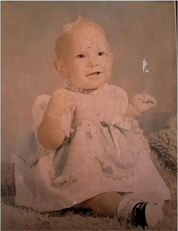 Original 1950s-1970s photograph showing stains and marks, before photo restoration by MemoryCherish