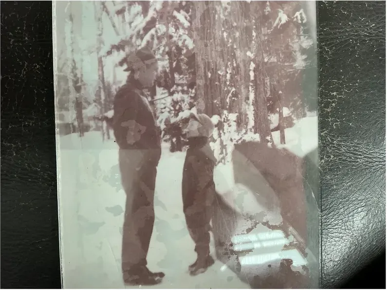 Black-and-white 1950s-1970s photograph before hand colorization by MemoryCherish artists