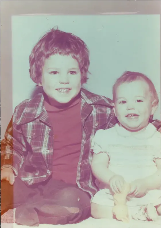 Original 1950s-1970s photograph showing discoloration, before photo restoration by MemoryCherish
