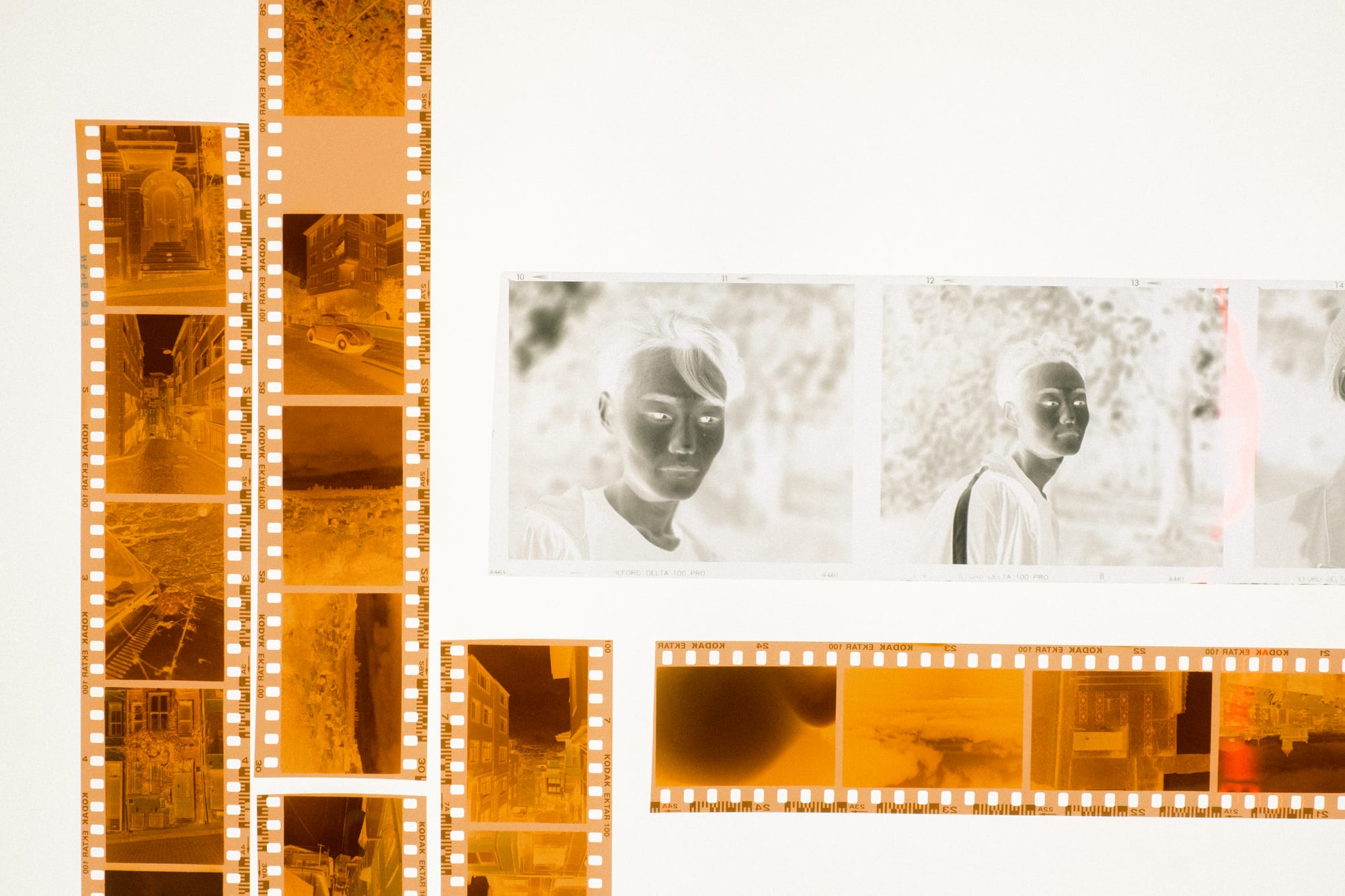 Free Camera Film on Light Table Stock Photo