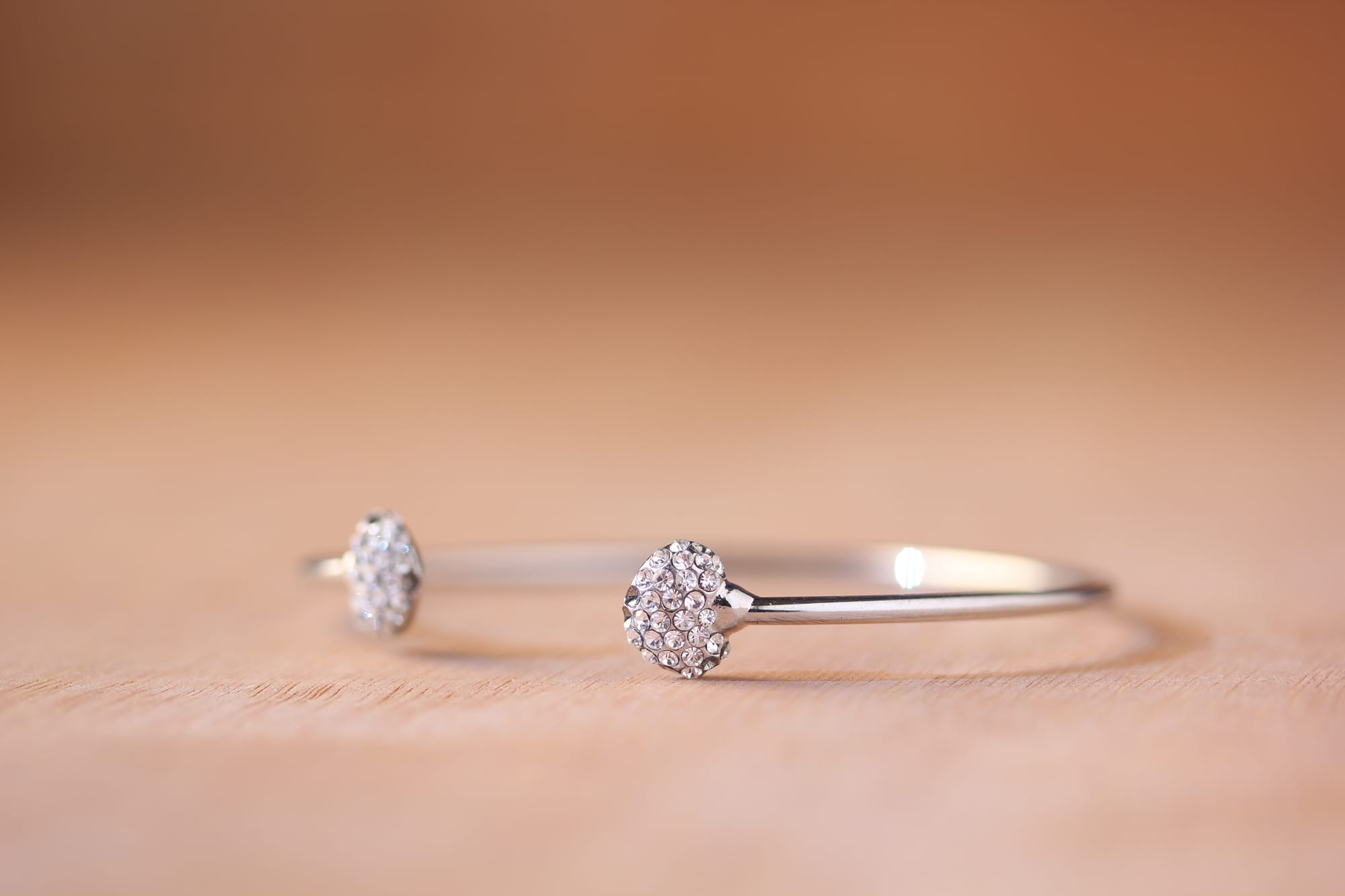 Free Silver-colored Bracelet With Clear Gemstones Stock Photo