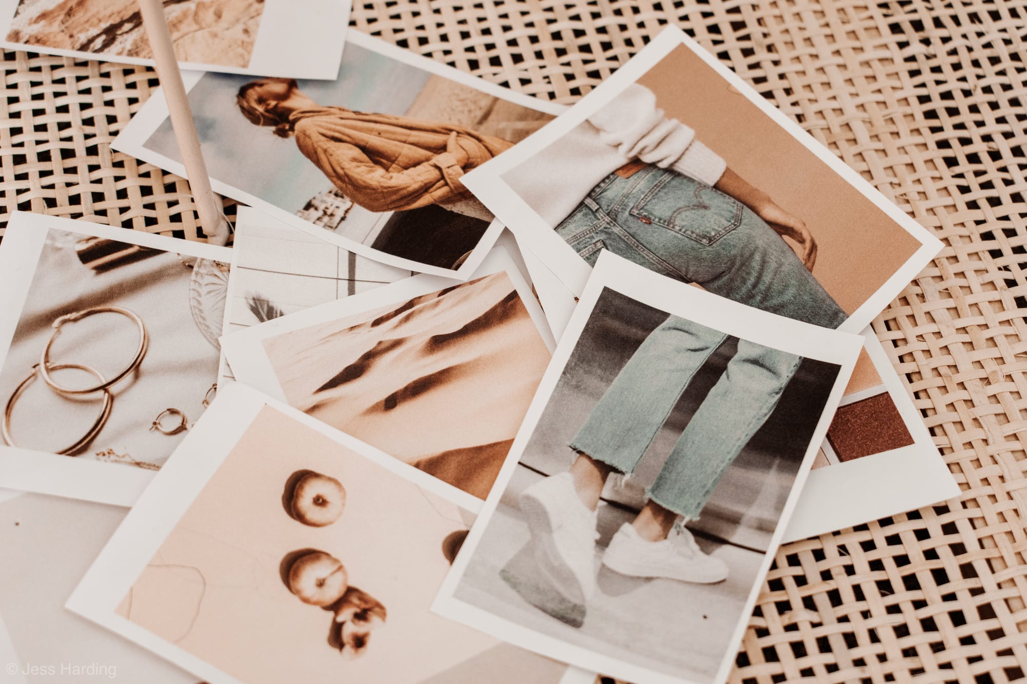 Free Instant photos placed on table Stock Photo