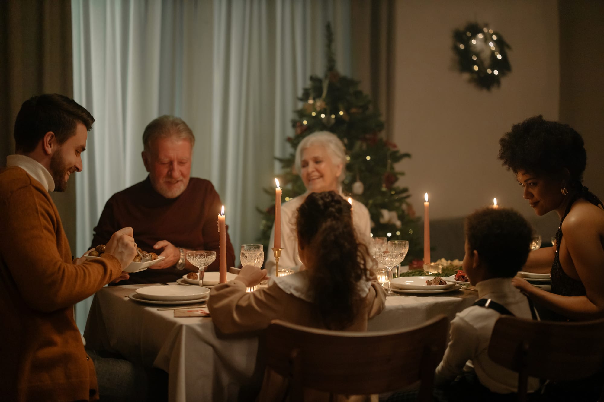 Free Family Having Dinner Together Stock Photo