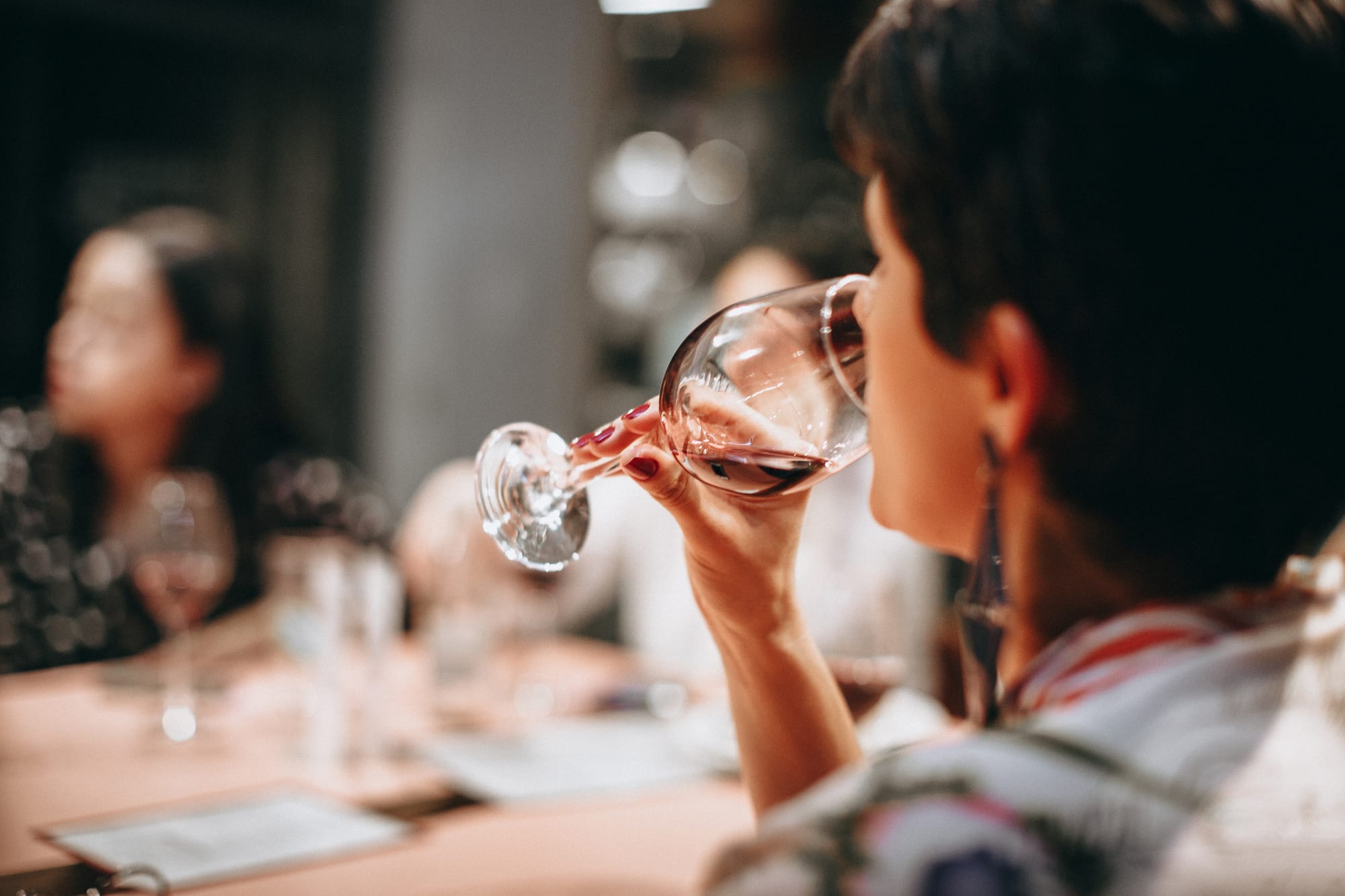 Free Person Drinking Wine Stock Photo