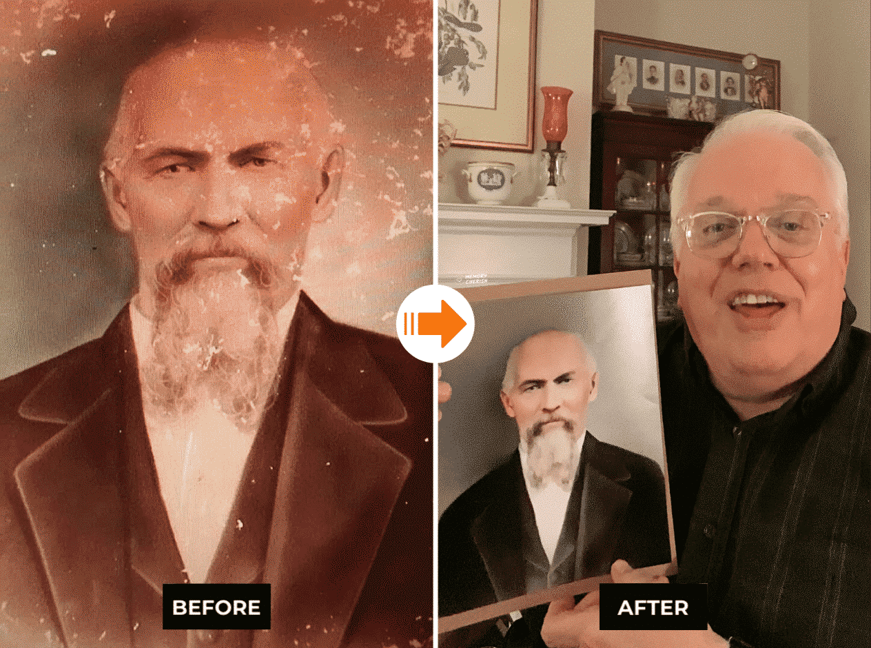 Photo restoration brings vibrancy back to an old, faded photo