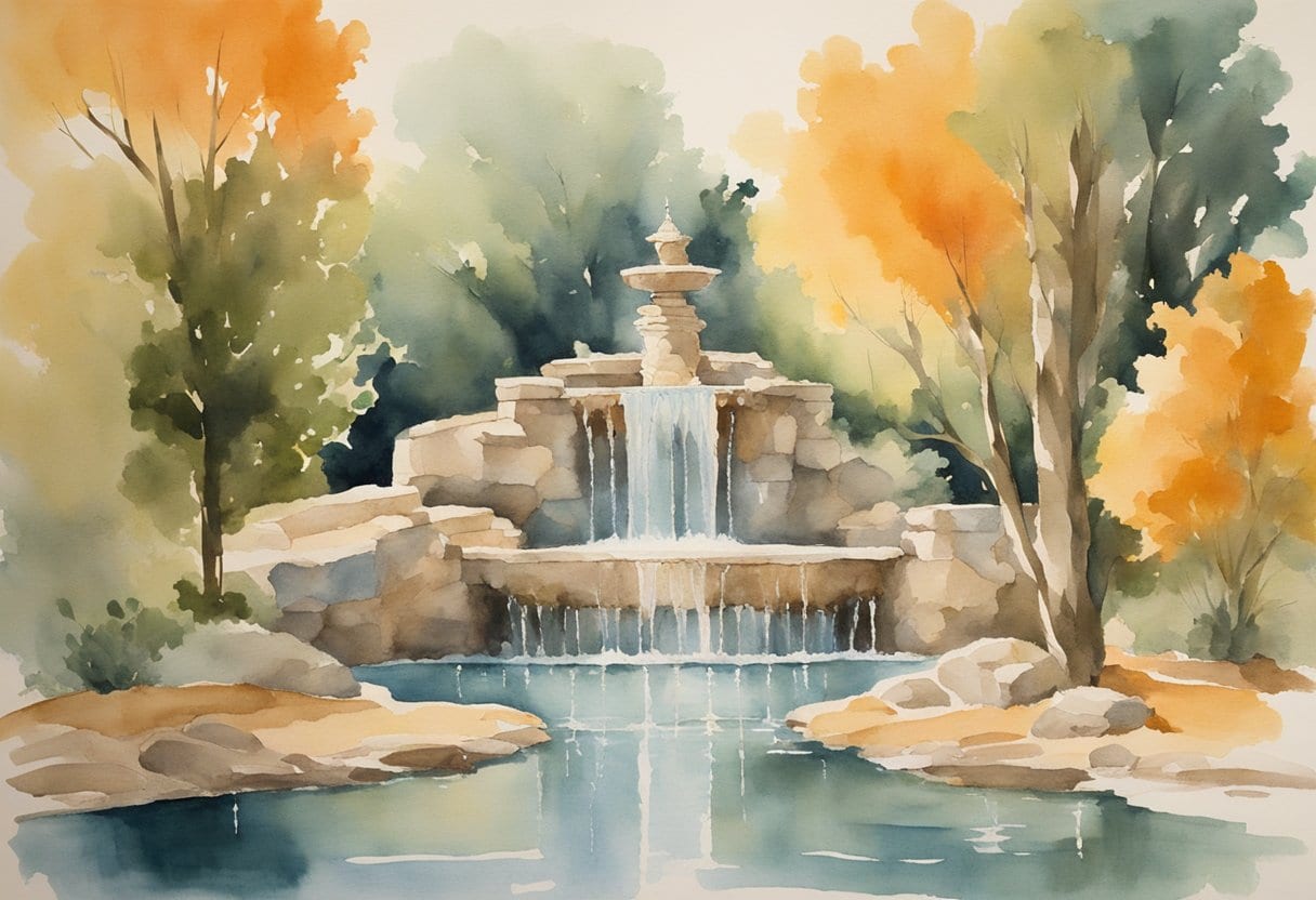 Clear, crystal-like water flows from the legendary Fountain of Youth, as described by Spanish chronicler Herrera in the 16th century