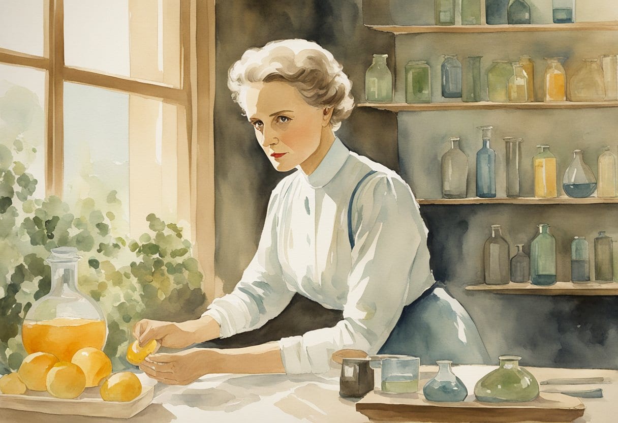 Marie Curie discovers Polonium and Radium, showcasing perseverance in science. Nobel Prize-winning achievement in women's science