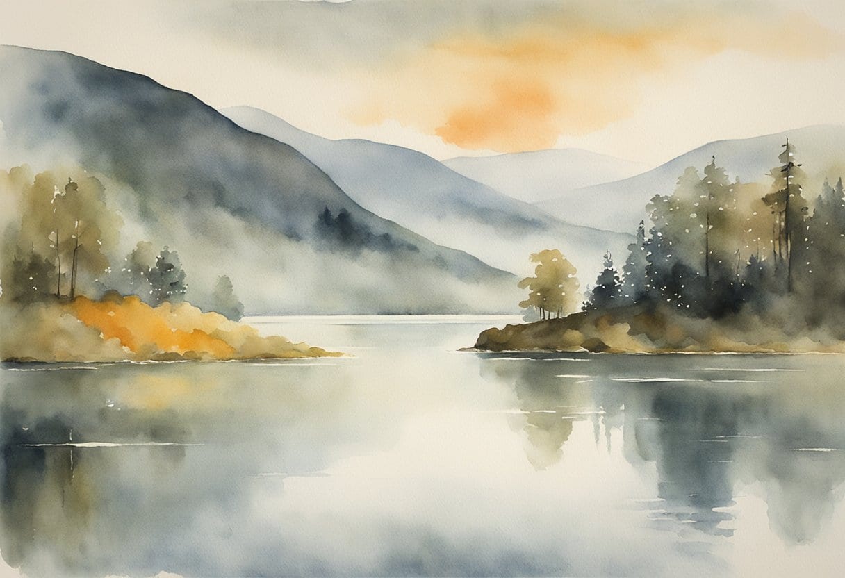 Misty Scottish lake, 1933. Mysterious creature surfaces, long neck and humped back. Locals whisper of the Loch Ness Monster