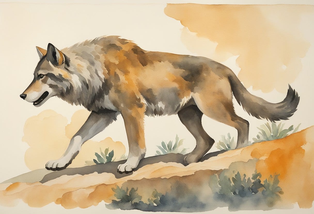 Romulus and Remus suckling from a she-wolf, symbolizing their divine origins and the founding of Rome