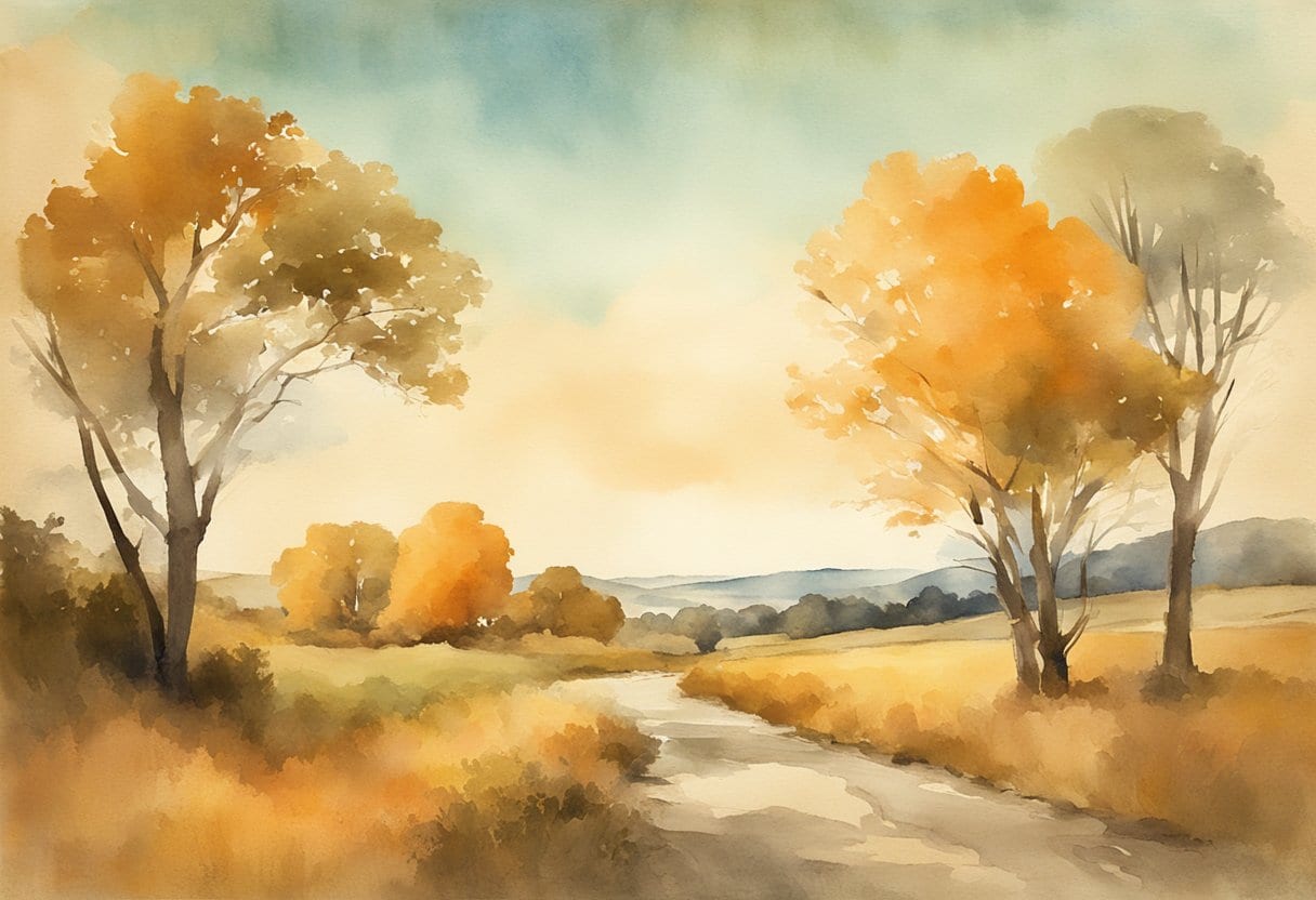 An old, faded photograph of a scenic landscape being digitally restored with vibrant colors using PhotoScape X