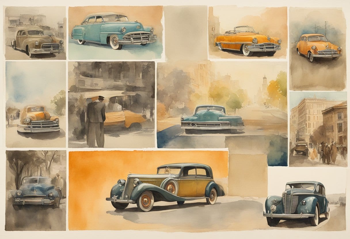 A collection of faded photographs being meticulously restored, with vibrant colors being carefully added to bring new life to the images