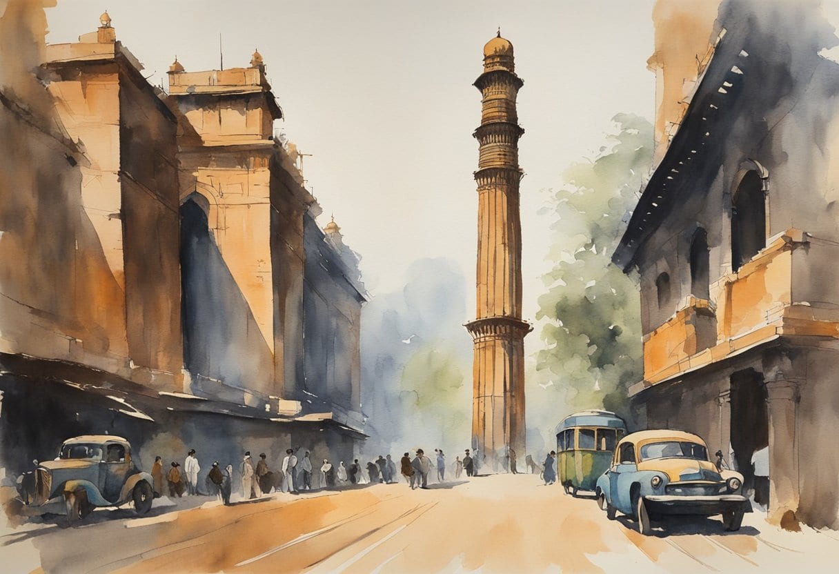 The Iron Pillar of Delhi stands tall, showcasing ancient metallurgy and remarkable corrosion resistance